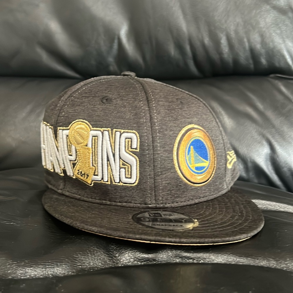 One size new era 2017 nba warriors champions hat